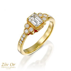 טבעת אירוסין וינטאג' 0.93ct Ziv