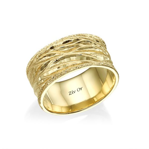 טבעת נישואין לאישה זהב צהוב