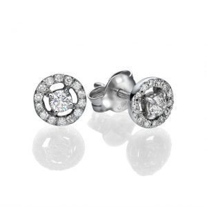 # עגילים צמודים 0.35ct E-393