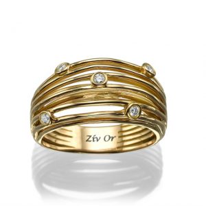 טבעת קשתות יהלומים R-838
