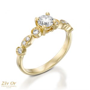 טבעת אירוסין וינטאג 0.49ct SR-876y