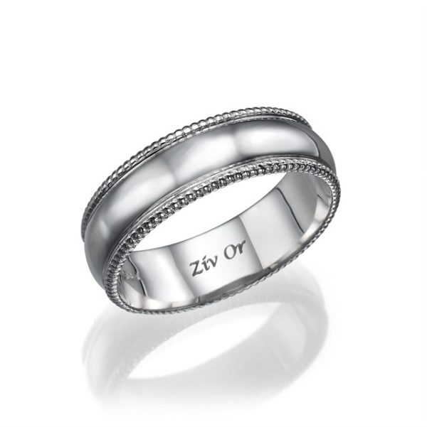 טבעת נישואין זהב לבן W-822-3