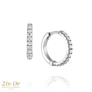 עגילי חישוק יהלומים 0.72ct E-699