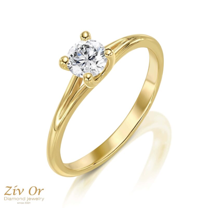 טבעת אירוסין מהממת במשקל כולל של 0.25ct