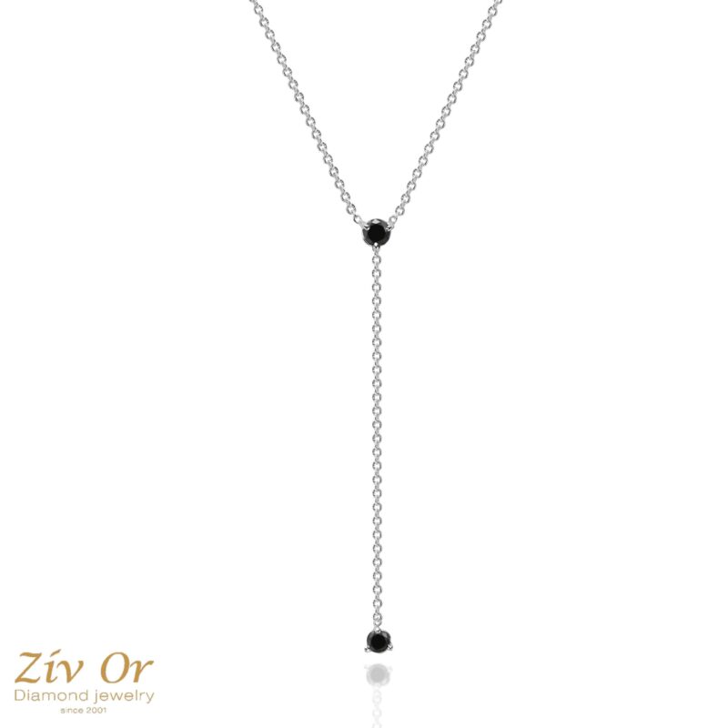 # תליון עניבה יהלומים שחורים 0.50ct