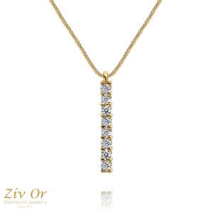 # תליון  8 אבן עם שיבוץ מתלה 0.83ct P-879 y