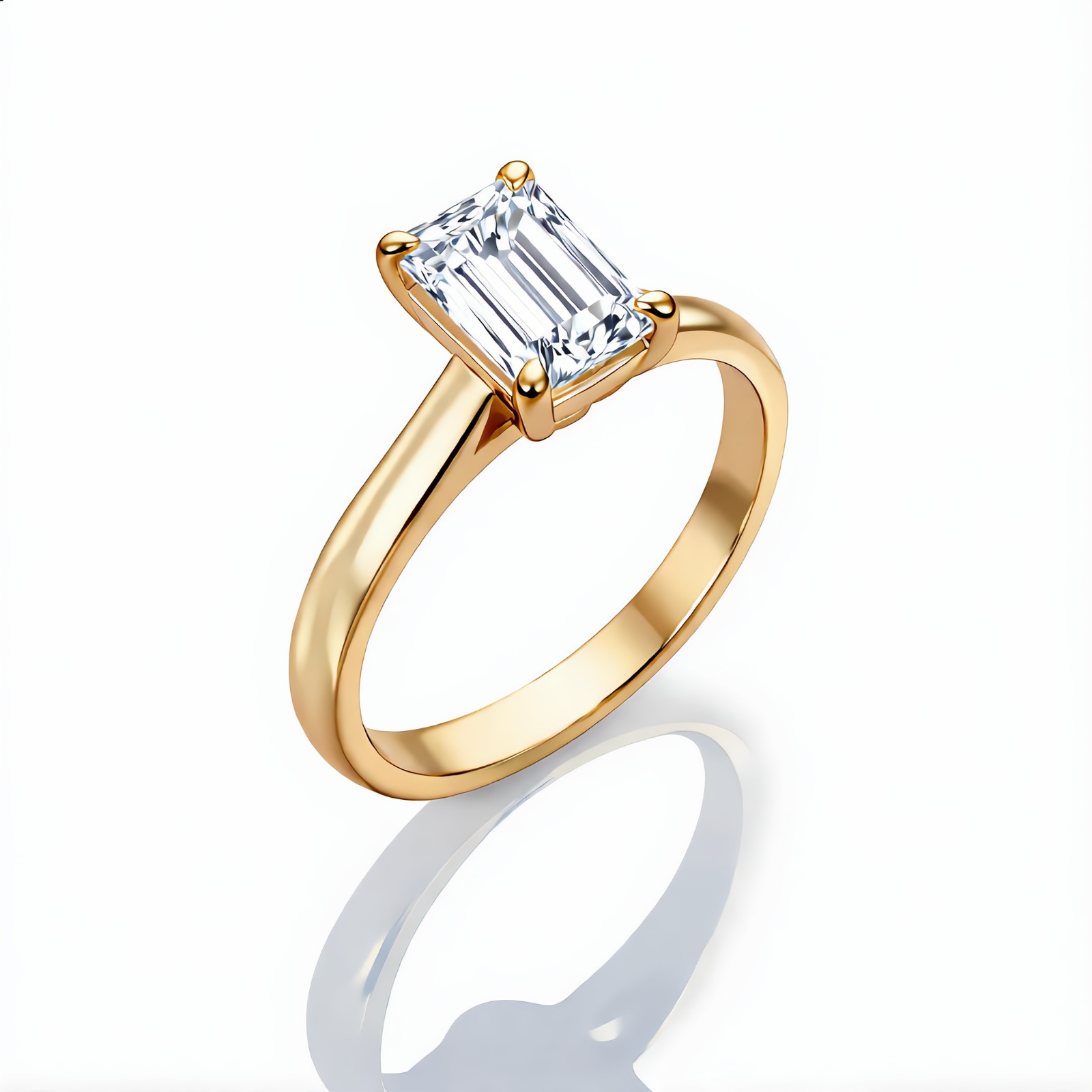 טבעת אירוסין אמרלד קאט 1.09ct SR-328