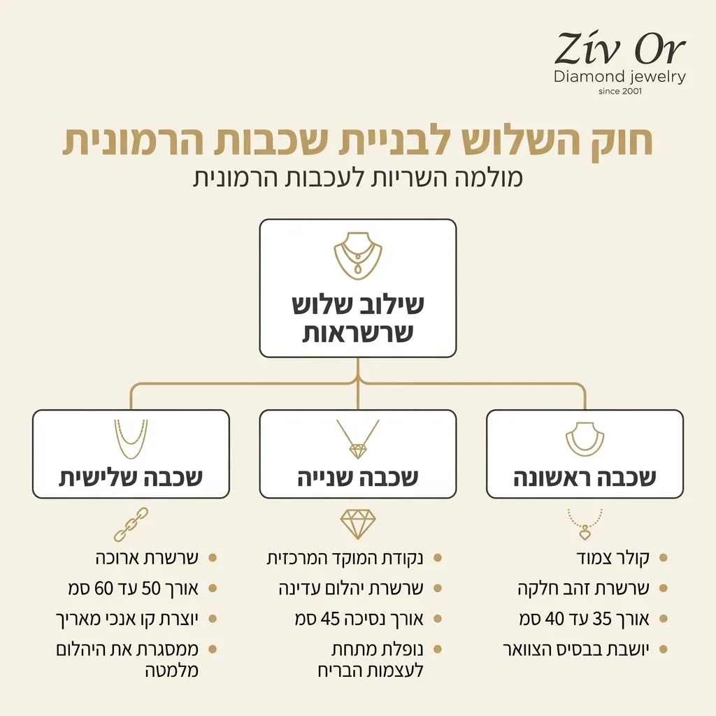 אינפוגרפיקה — חוק השלוש לבניית שכבות הרמונית: שילוב שלוש שרשראות